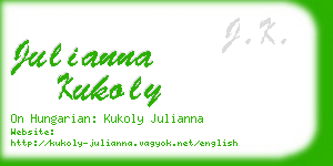 julianna kukoly business card